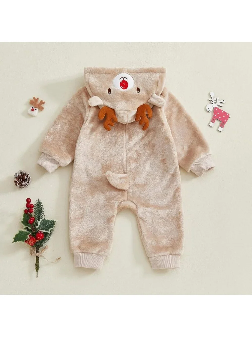 Cozy Baby Fall Winter Romper Hoodie for Boys & Girls - Adorable Infant Outfit